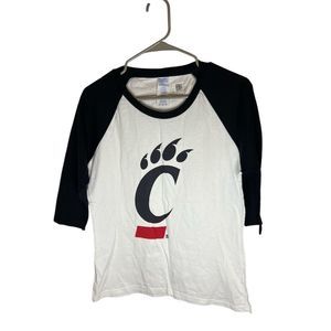 Port & Company Women's Bearcats 3/4 Sleeve Raglan T-Shirt Multicolor M